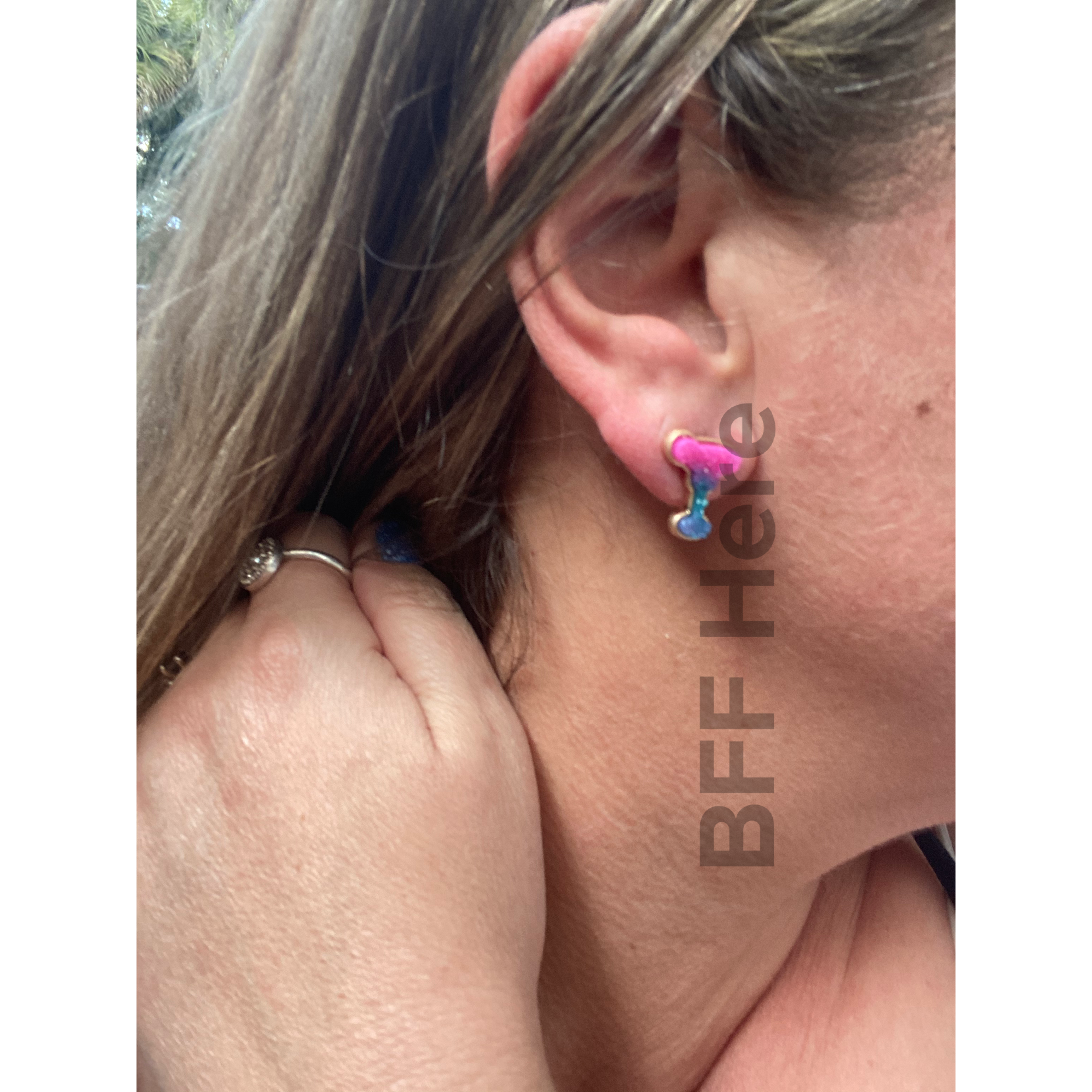 Cocktail Stud Druzy Earring -- Choice of Color - BFF Here