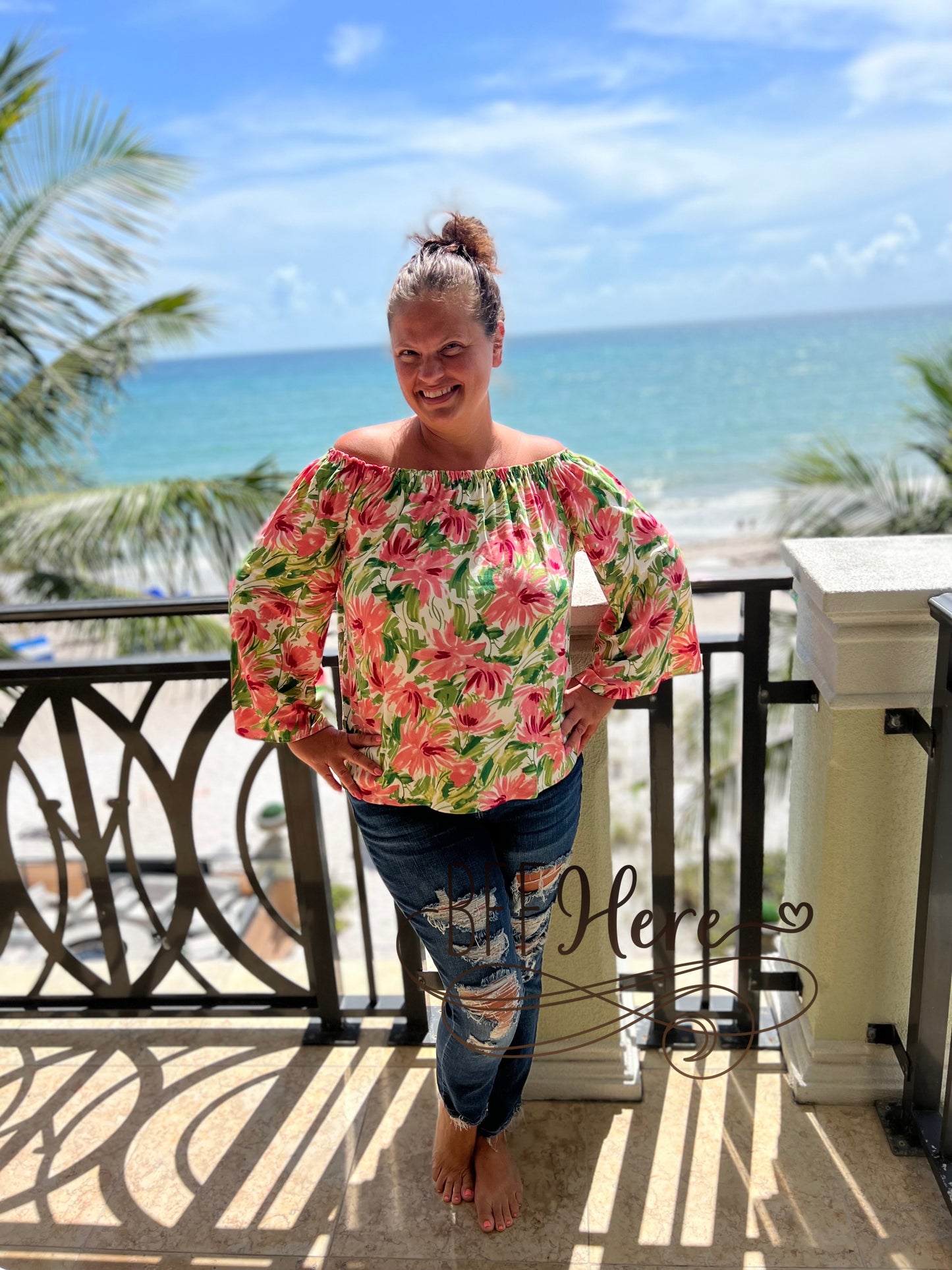 Raelynn Floral Off The Shoulder Top - BFF Here