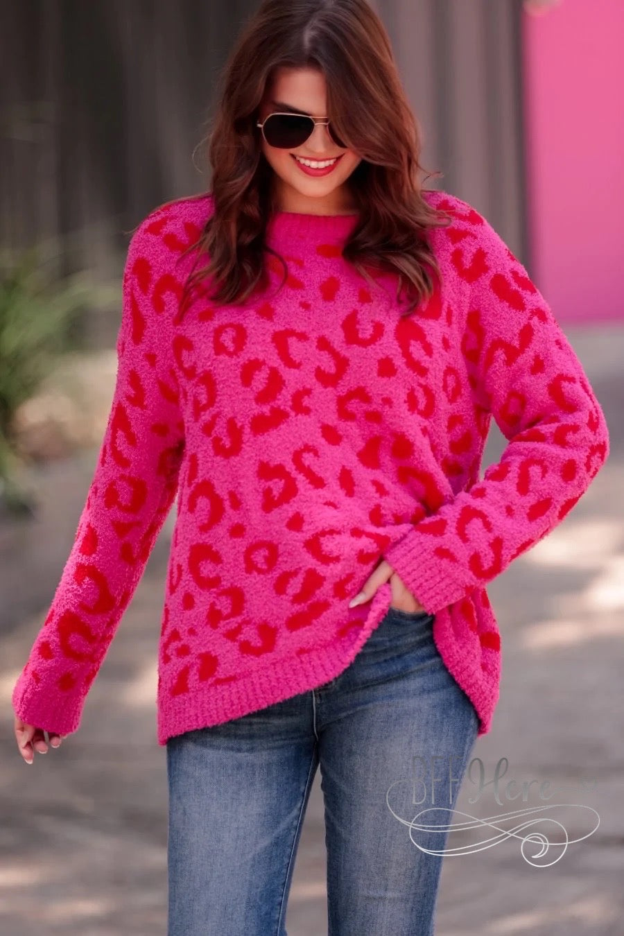 PREORDER-Flirty Mood Fuzzy Sweater - BFF Here