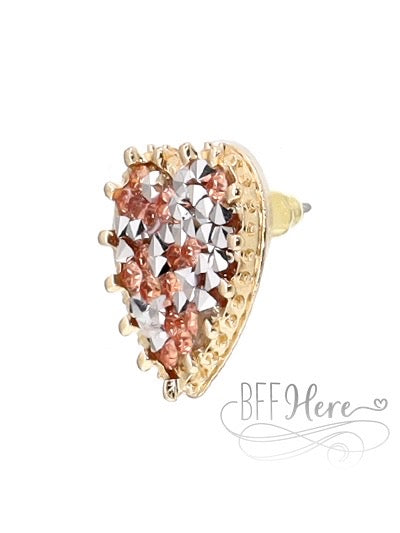 Glitter Heart Earrings - BFF Here