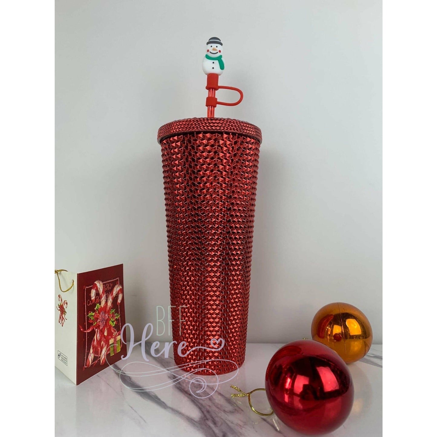 Holiday Studded Tumbler -- Choice of Color - BFF Here