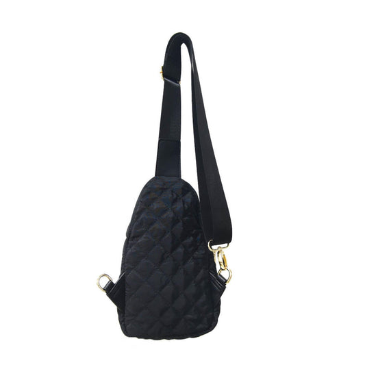 Quilted Puffer Sling — Black - BFF Here