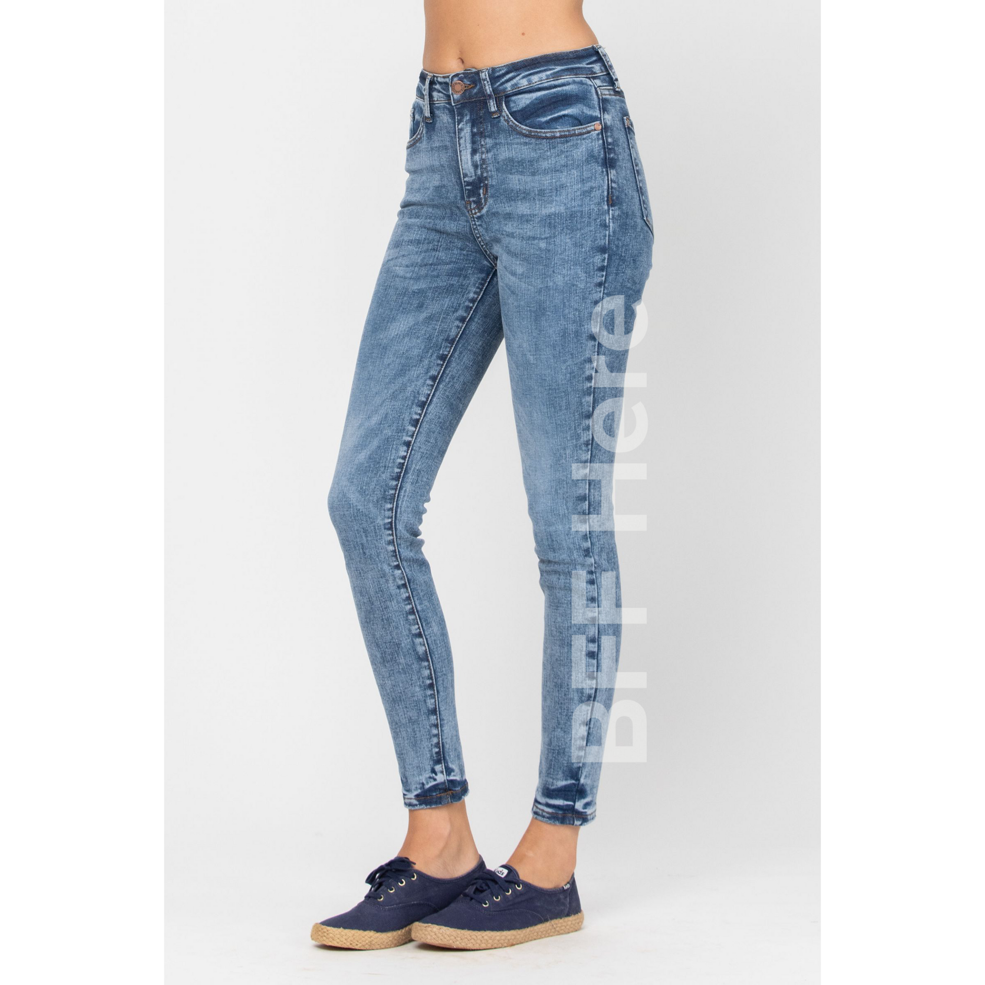 Acid/Mineral Wash High Waist Skinny by Judy Blue - BFF Here