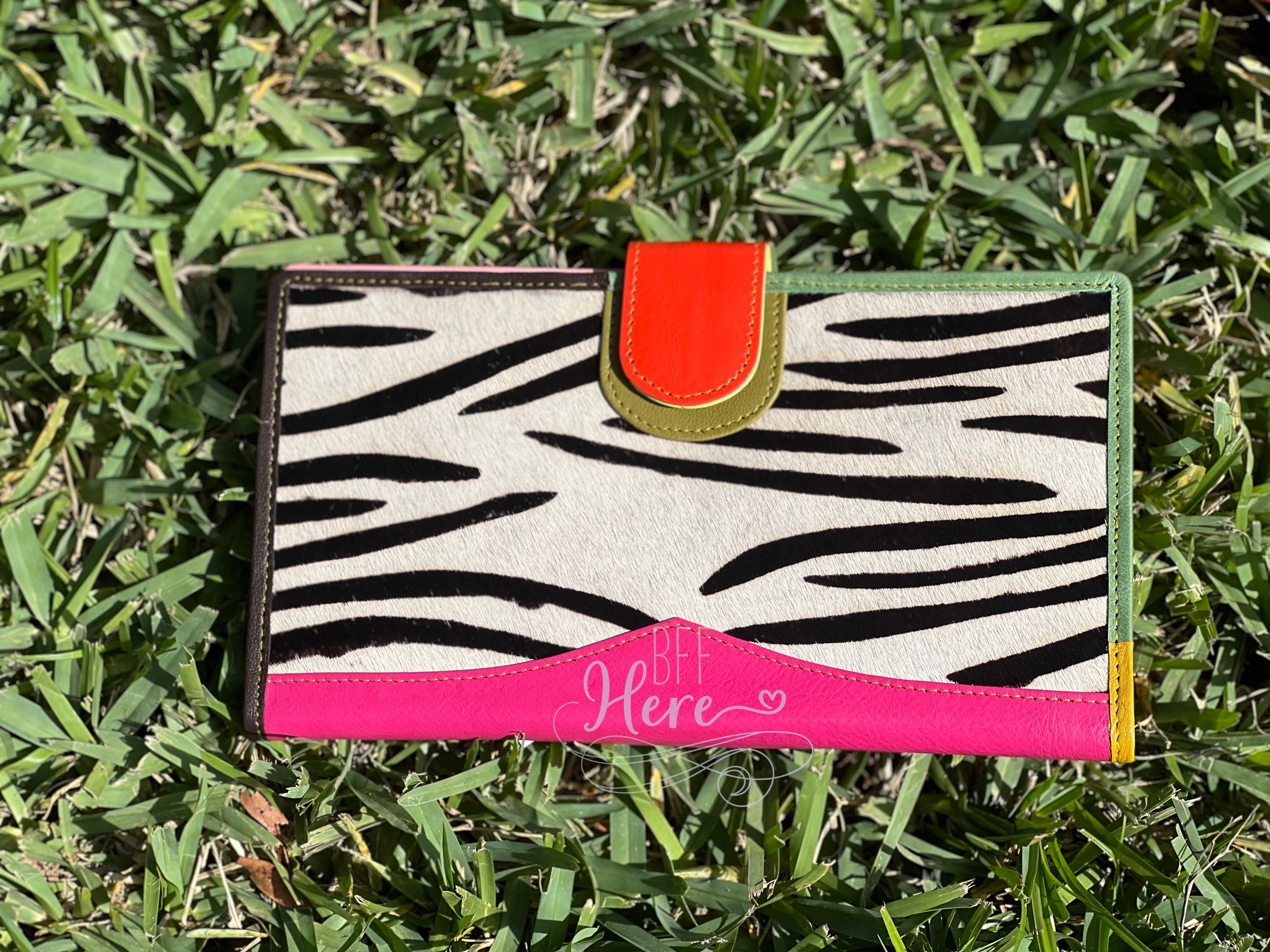 Nash Leather and Hair on Hide Wallet - Choice of Color - BFF Here