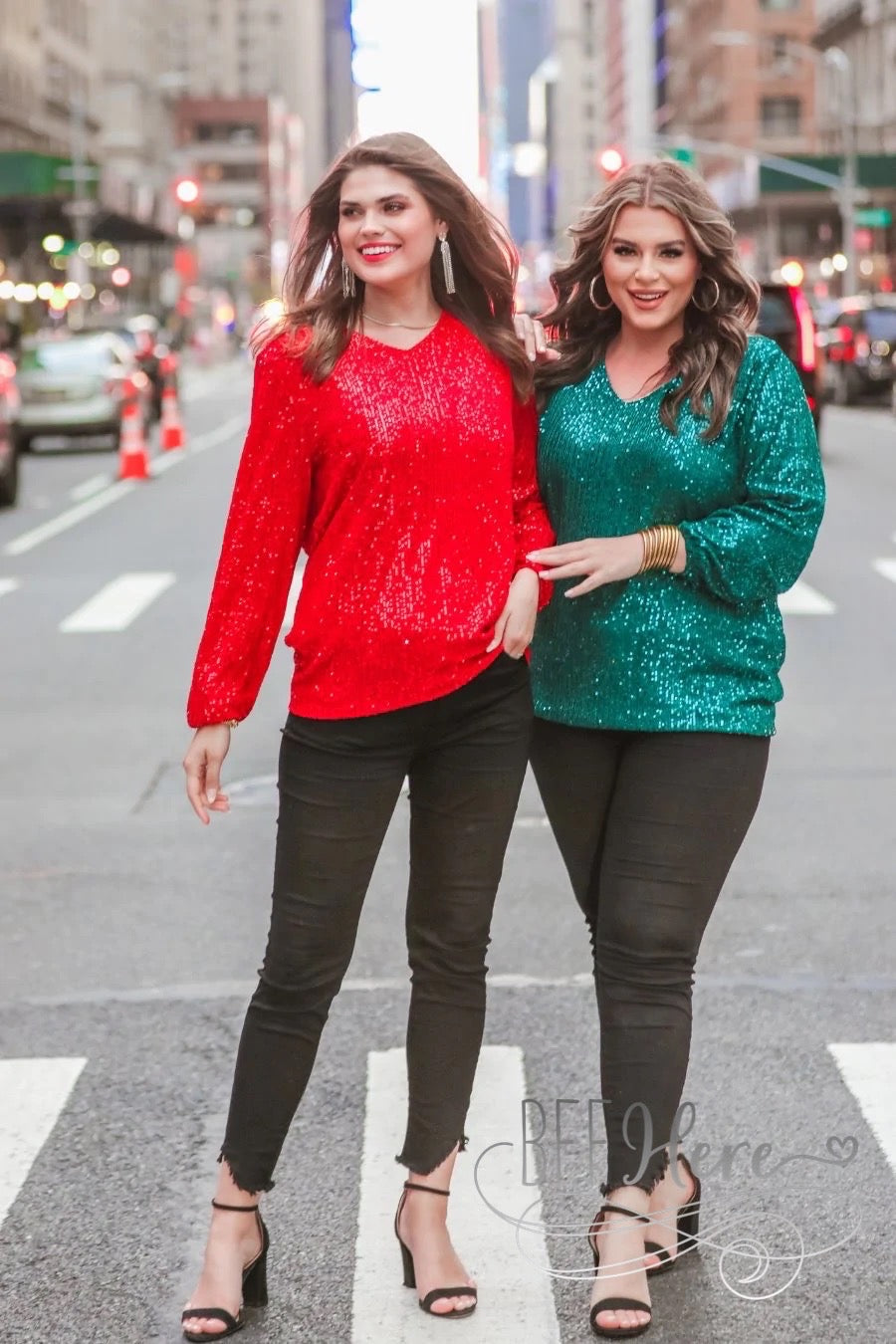 Star of the Show Sequin Top — Red - BFF Here