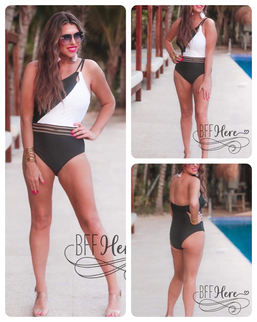 PREORDER—Caribbean Cruise One Shoulder Swimsuit - BFF Here