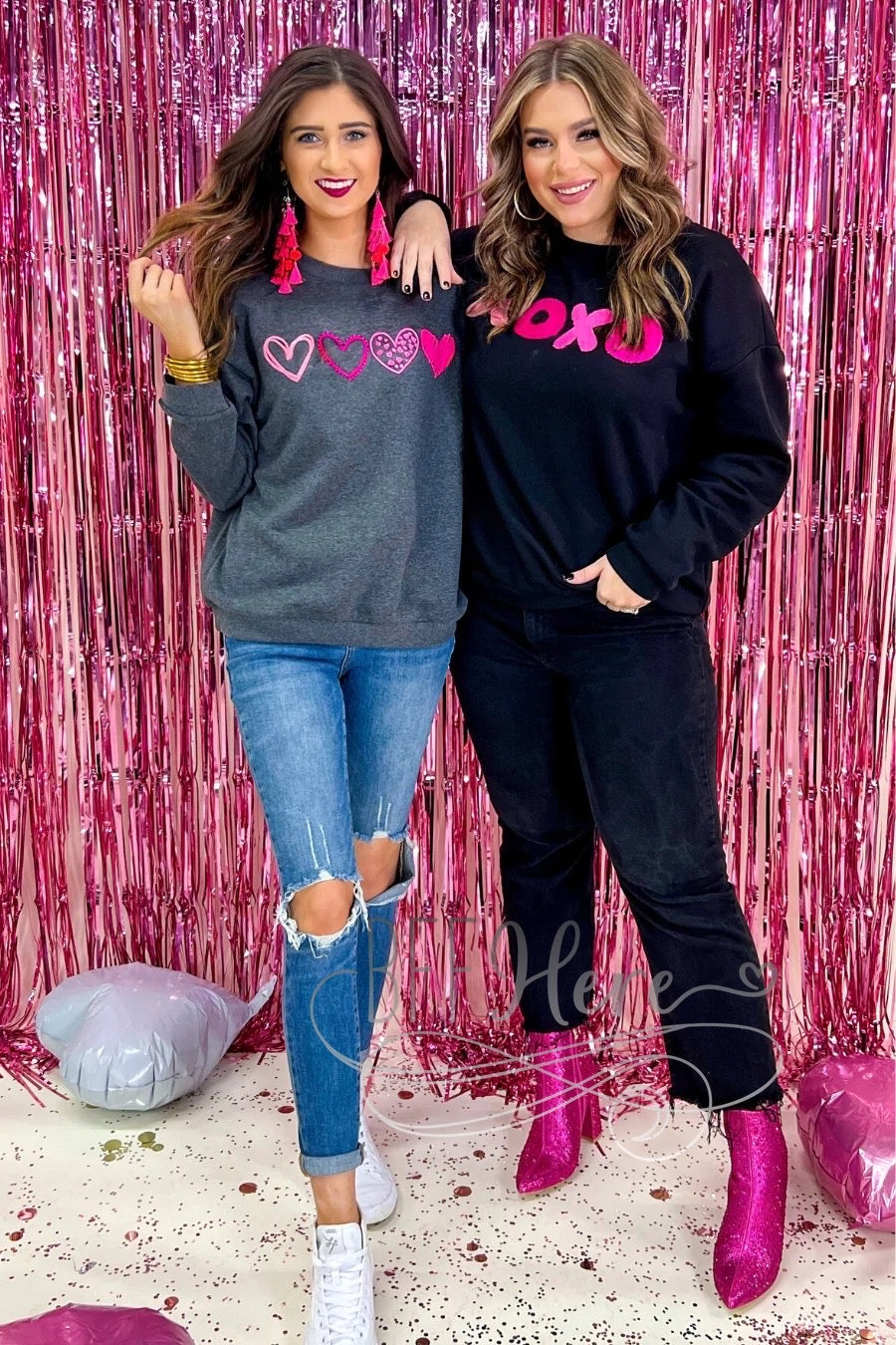 PREORDER-XOXO Patch Sweatshirt - BFF Here