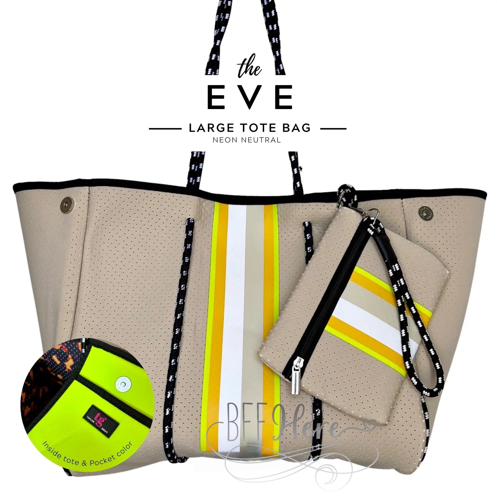 Neoprene Tote -- Eve - BFF Here