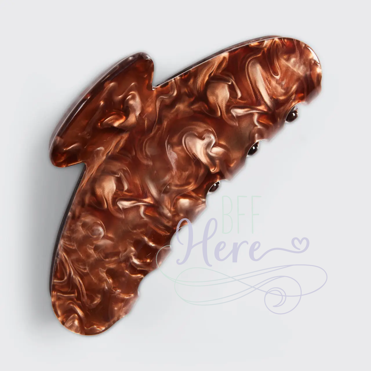 Eco-Friendly Marble Claw Clip - Brunette - BFF Here