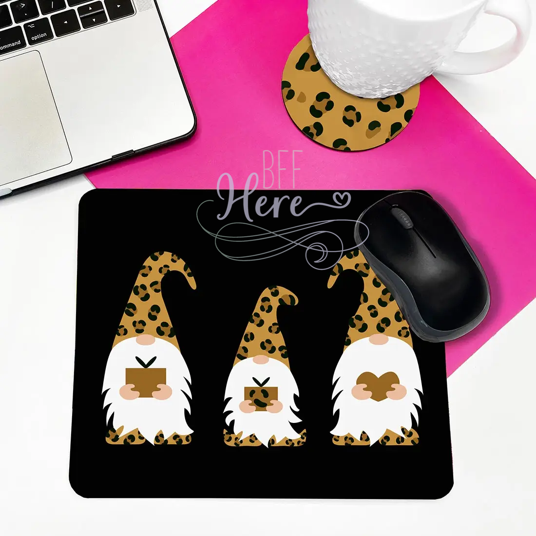 Leopard Gnome Desk Set - BFF Here