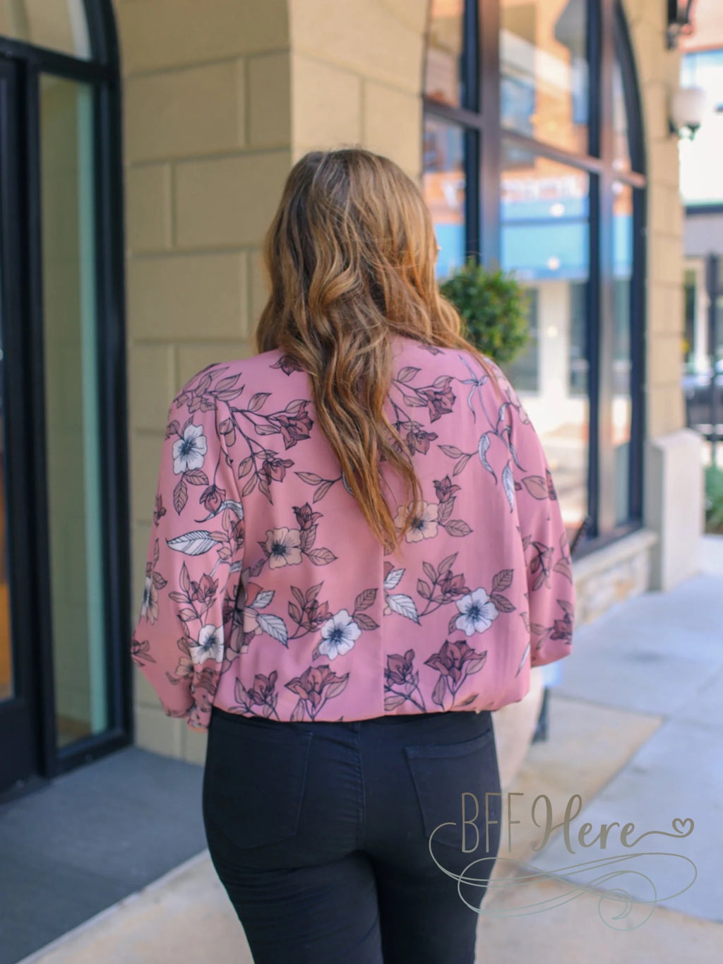 Rose Floral Dolman Top - BFF Here