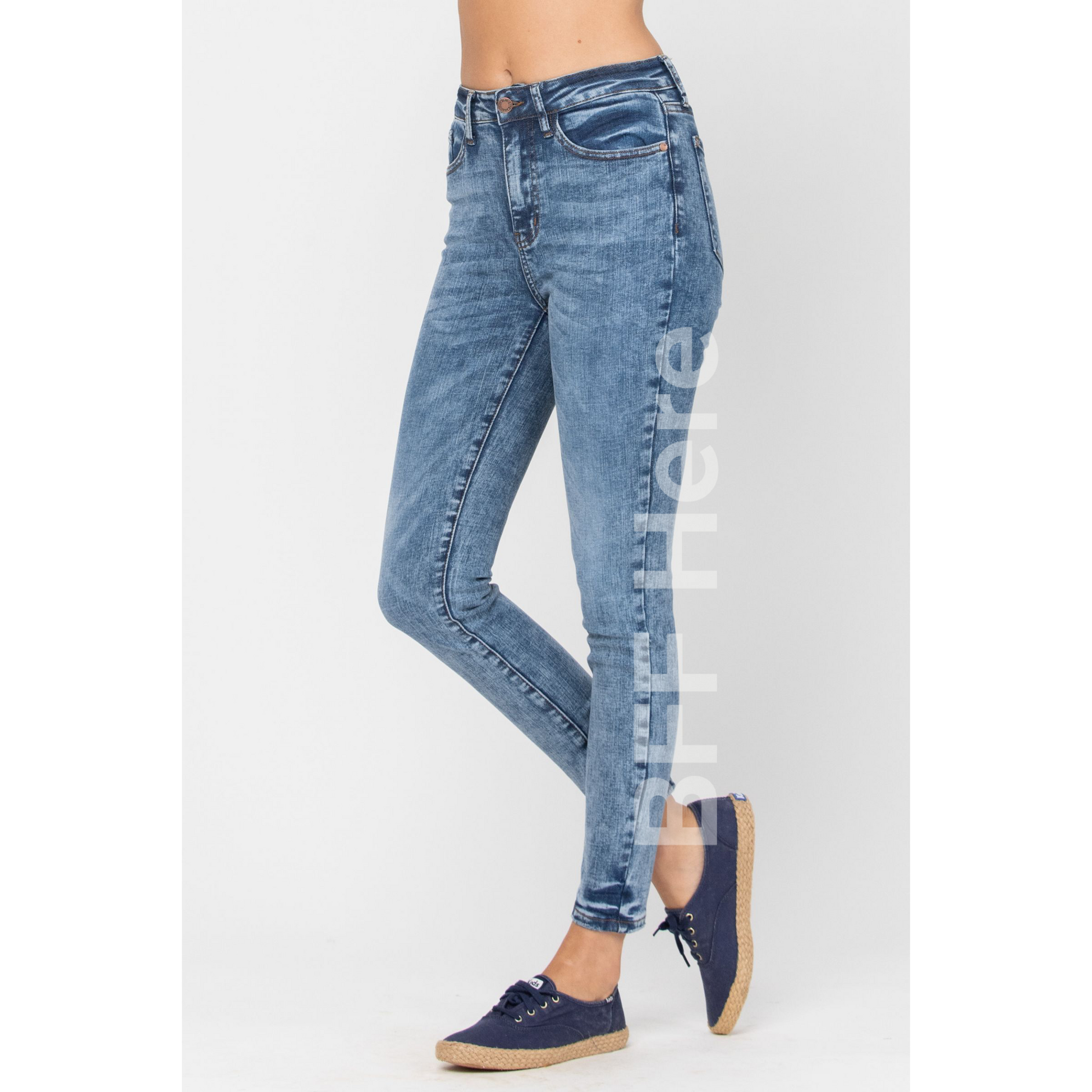 Acid/Mineral Wash High Waist Skinny by Judy Blue - BFF Here