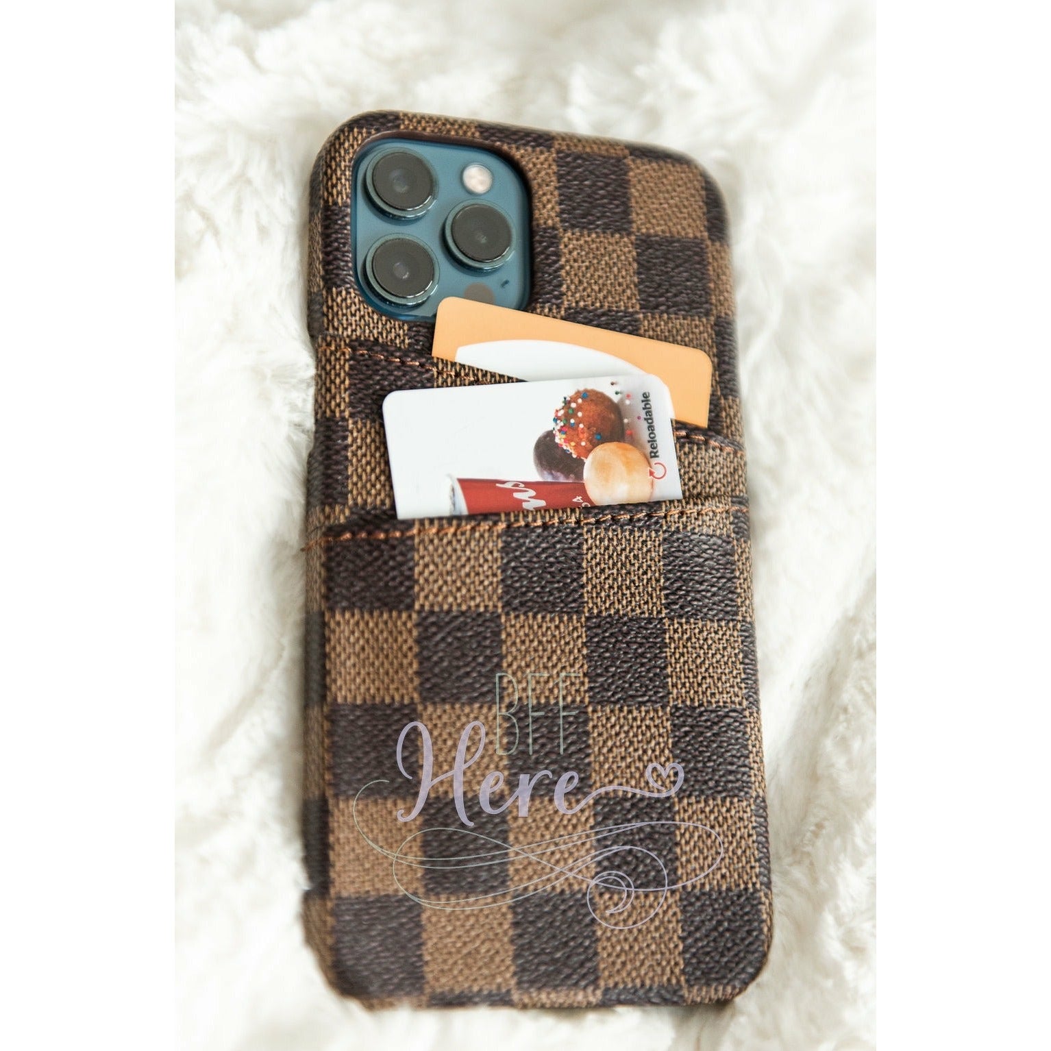 iPhone Checkered Wallet Case -- Choice of Color - BFF Here