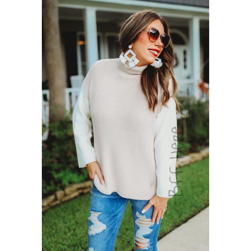 Cold Brew Color Block Sweater - BFF Here
