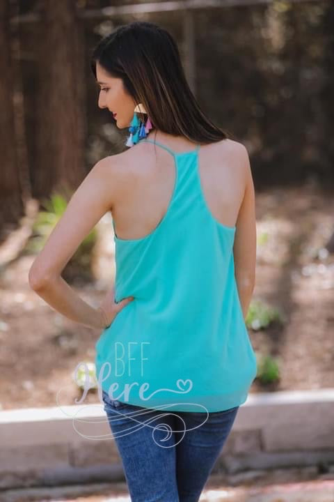 Leah Woven Cami -- Mint - BFF Here