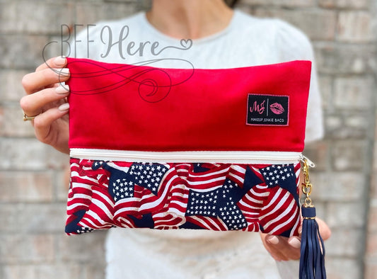 Patriotic Bag  by Makeup Junkie Bags - BFF Here