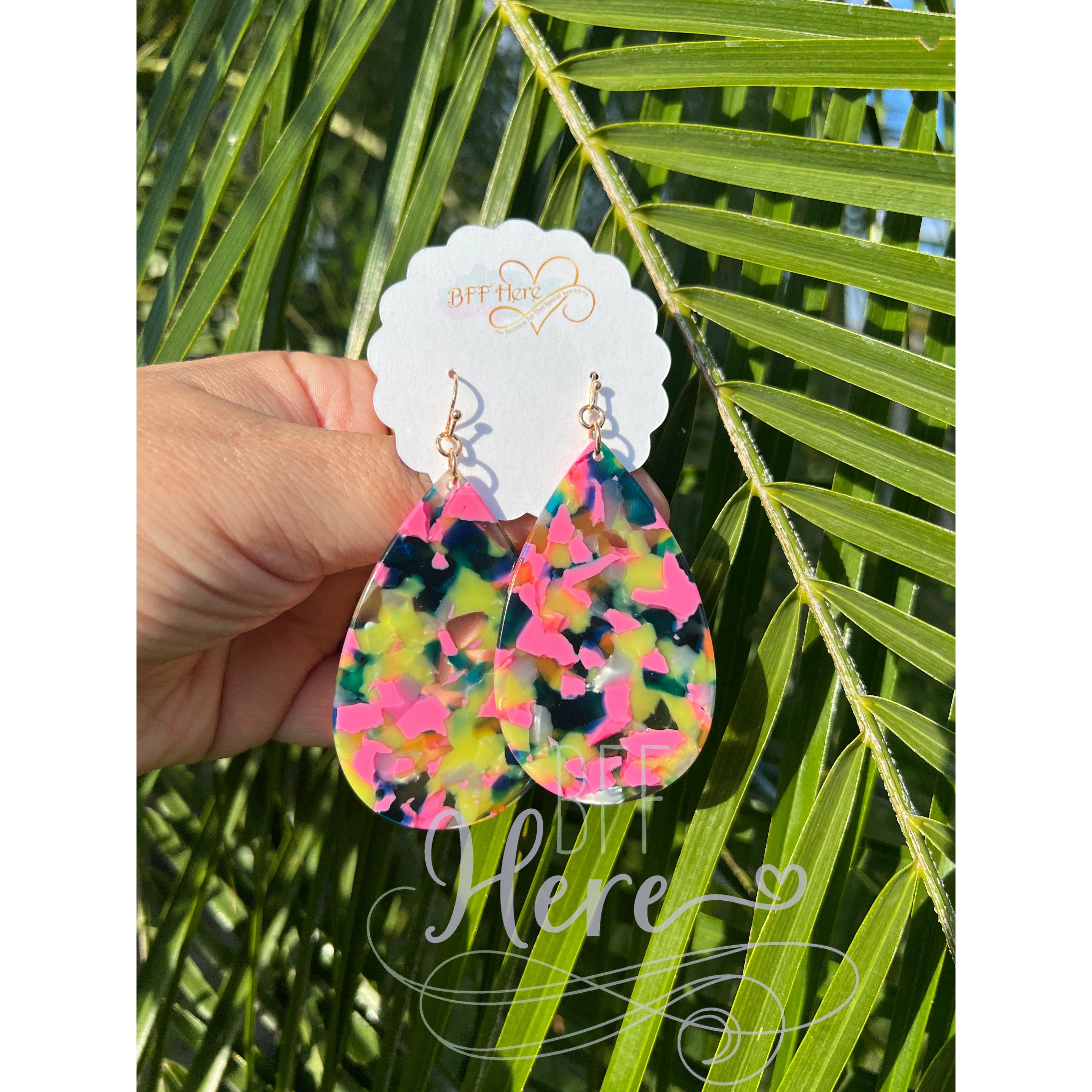 Lilliana Tropical Teardrop Earrings - BFF Here