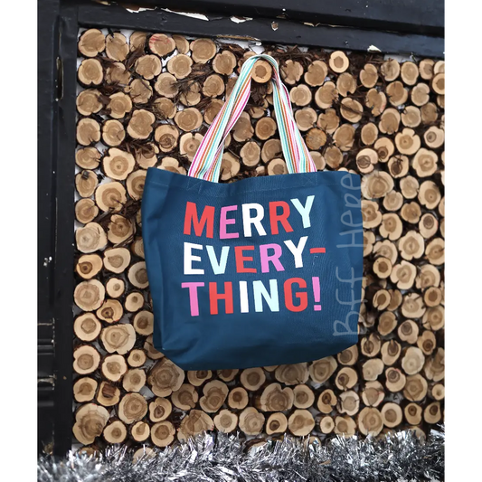 Tote Bag (Deep Teal) - Merry Everything - BFF Here