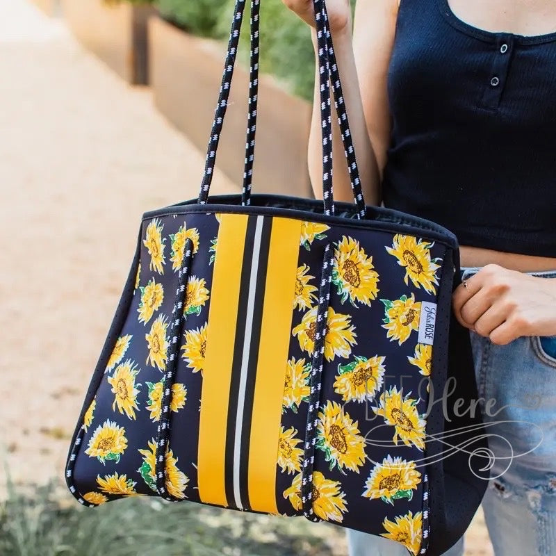 Neoprene Tote -- Sunflowers - BFF Here