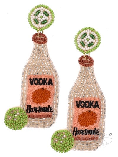 Vodka & Lime Seed Bead Earrings - BFF Here