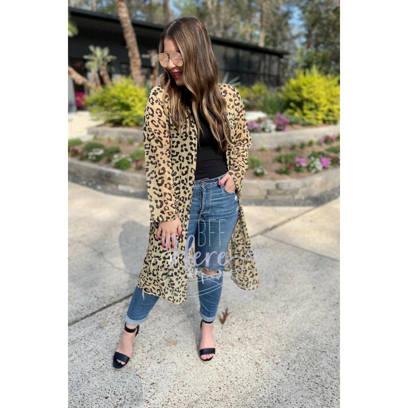 Avery Leopard Kimono - BFF Here
