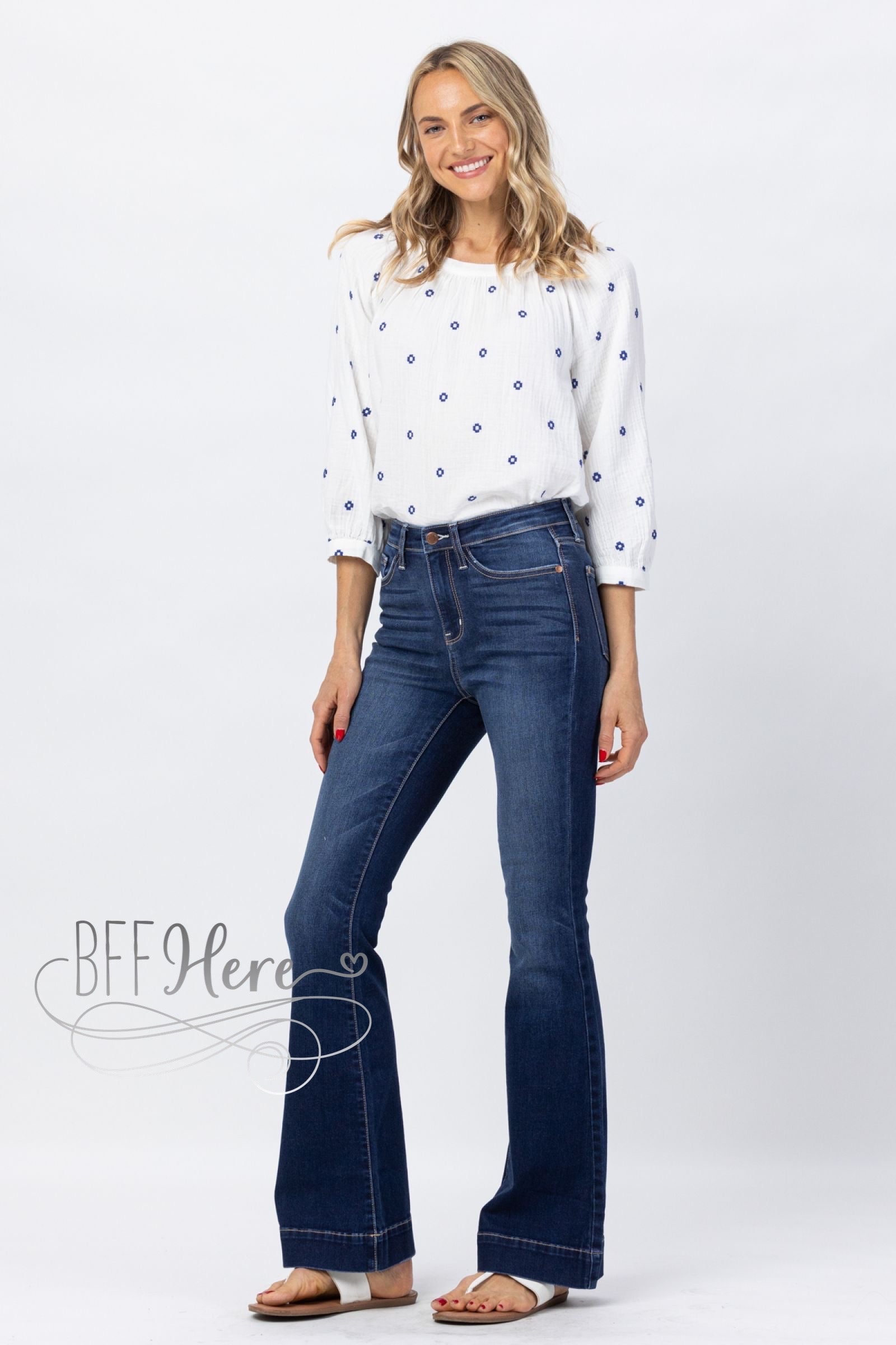 PREORDER: Melanie Mid Rise Flare Jeans by Judy Blue - BFF Here