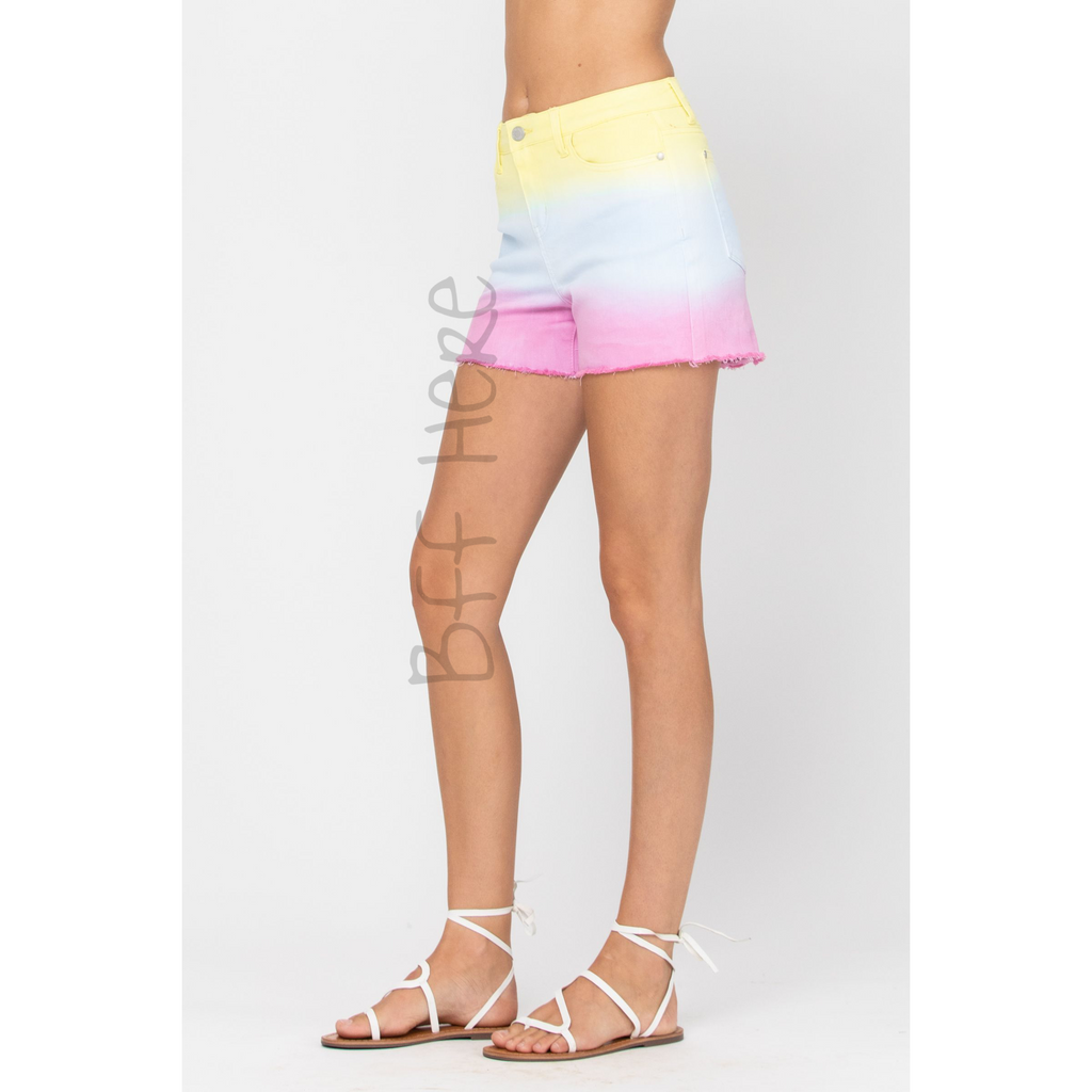 Dip Dye Cut Off Shorts by Judy Blue - BFF Here