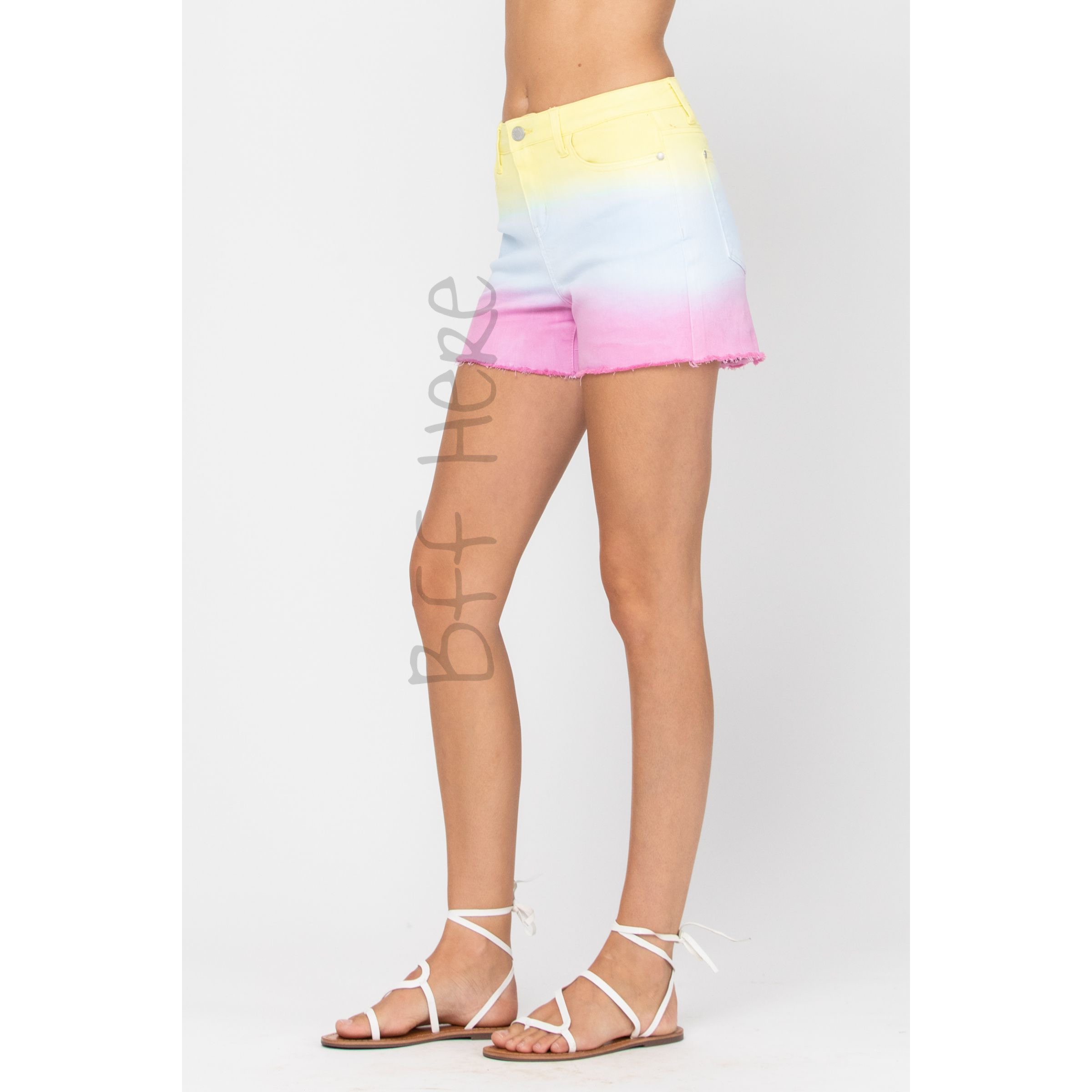 Dip Dye Cut Off Shorts by Judy Blue - BFF Here
