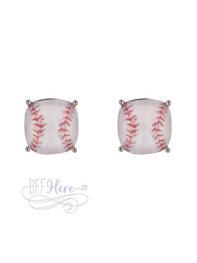 Play Ball Baseball Stud Earrings - BFF Here