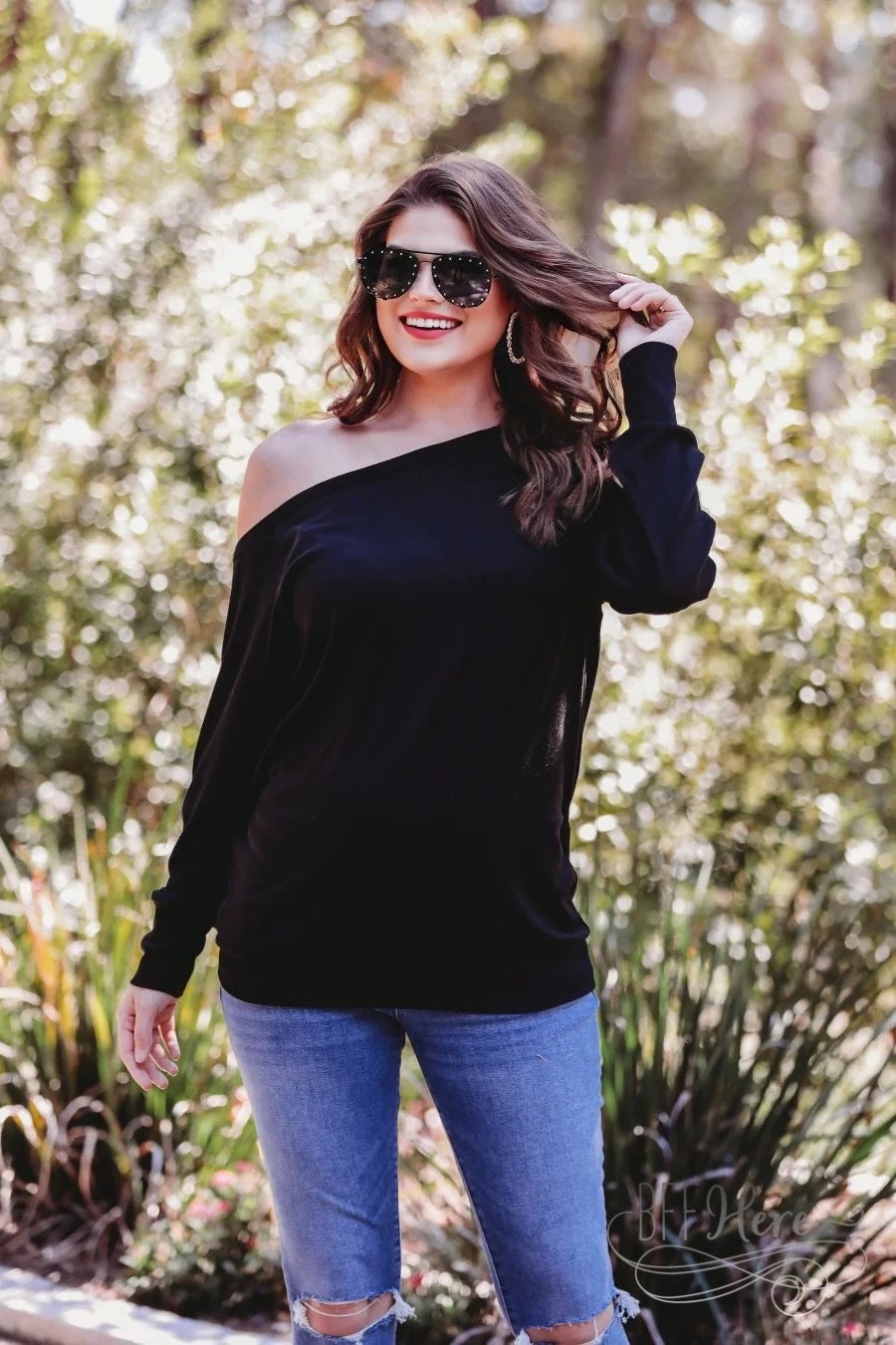 Never Basic Cold Shoulder Top - BFF Here