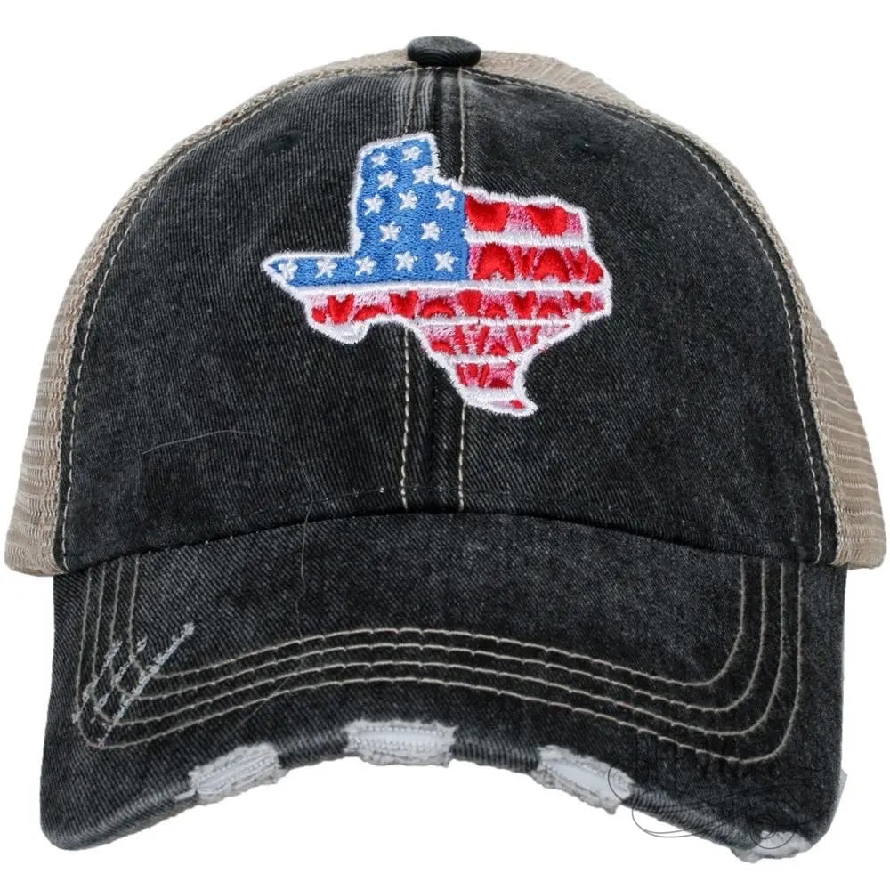 Texas Shaped Trucker Hat — Flag - BFF Here