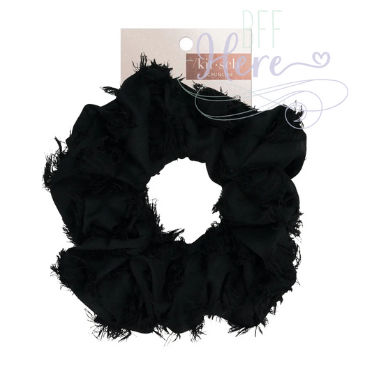 Brunch Scrunchie - Frayed Black - BFF Here