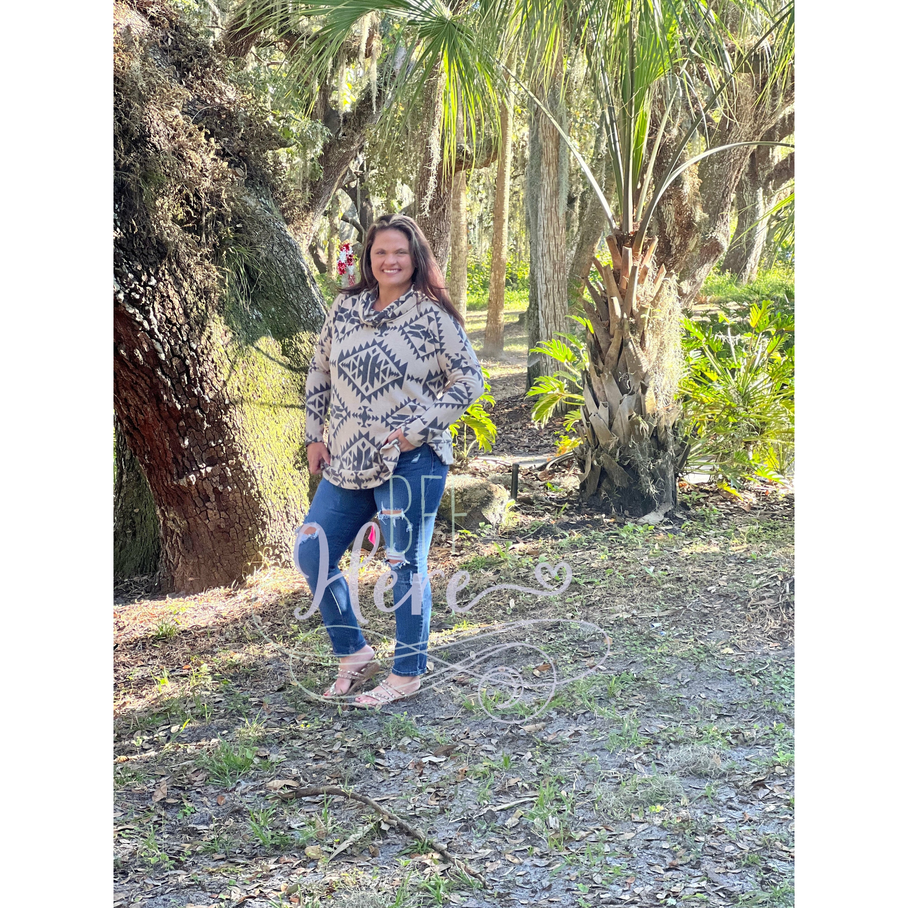 Tyler Aztec Cowl Neck Top - BFF Here