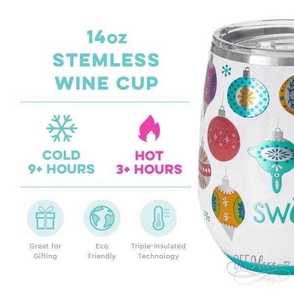 Tinsel Town Stemless Wine Cup (14oz) by Swig Life - BFF Here