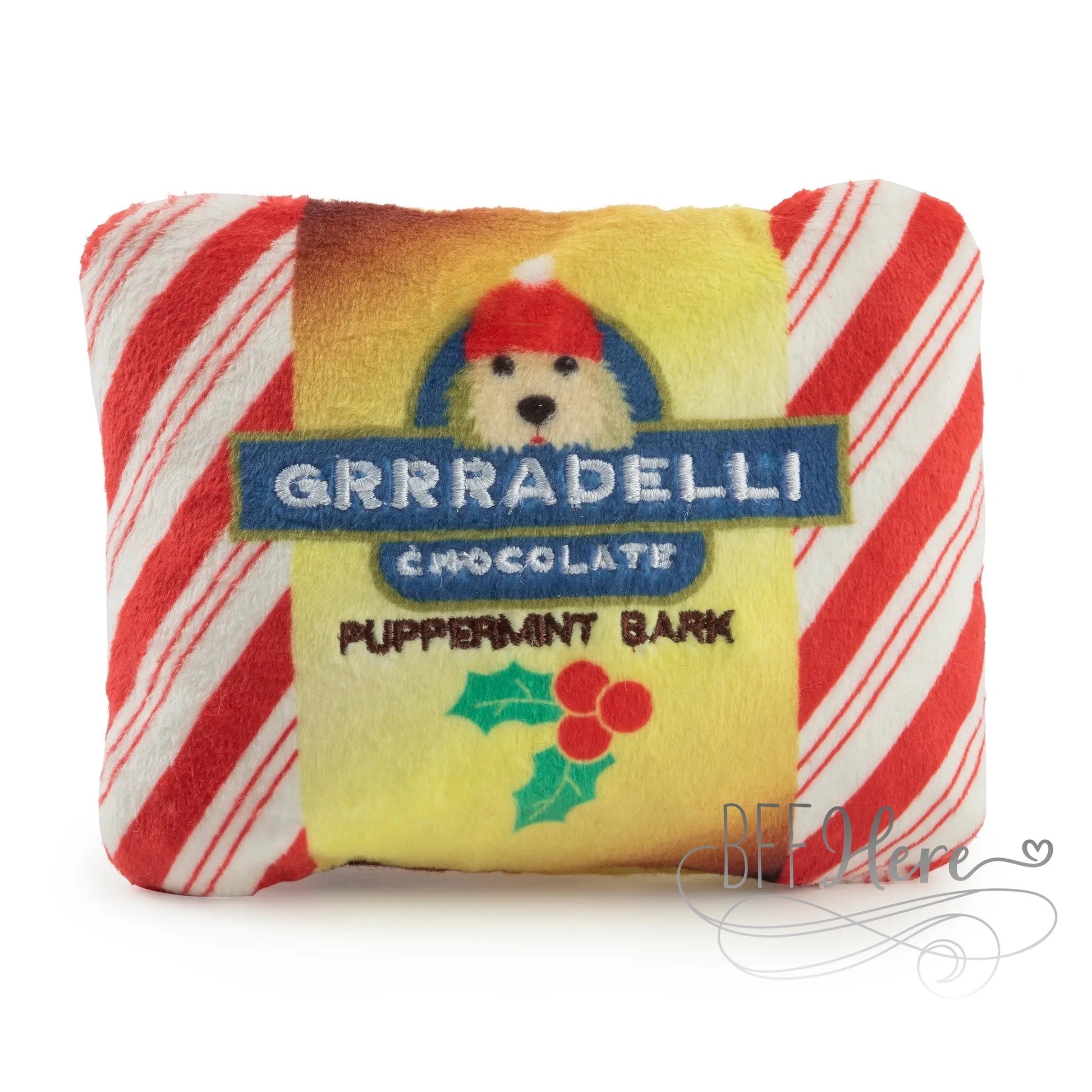 Grrradelli Puppermint Bark Square Dog Toy - BFF Here