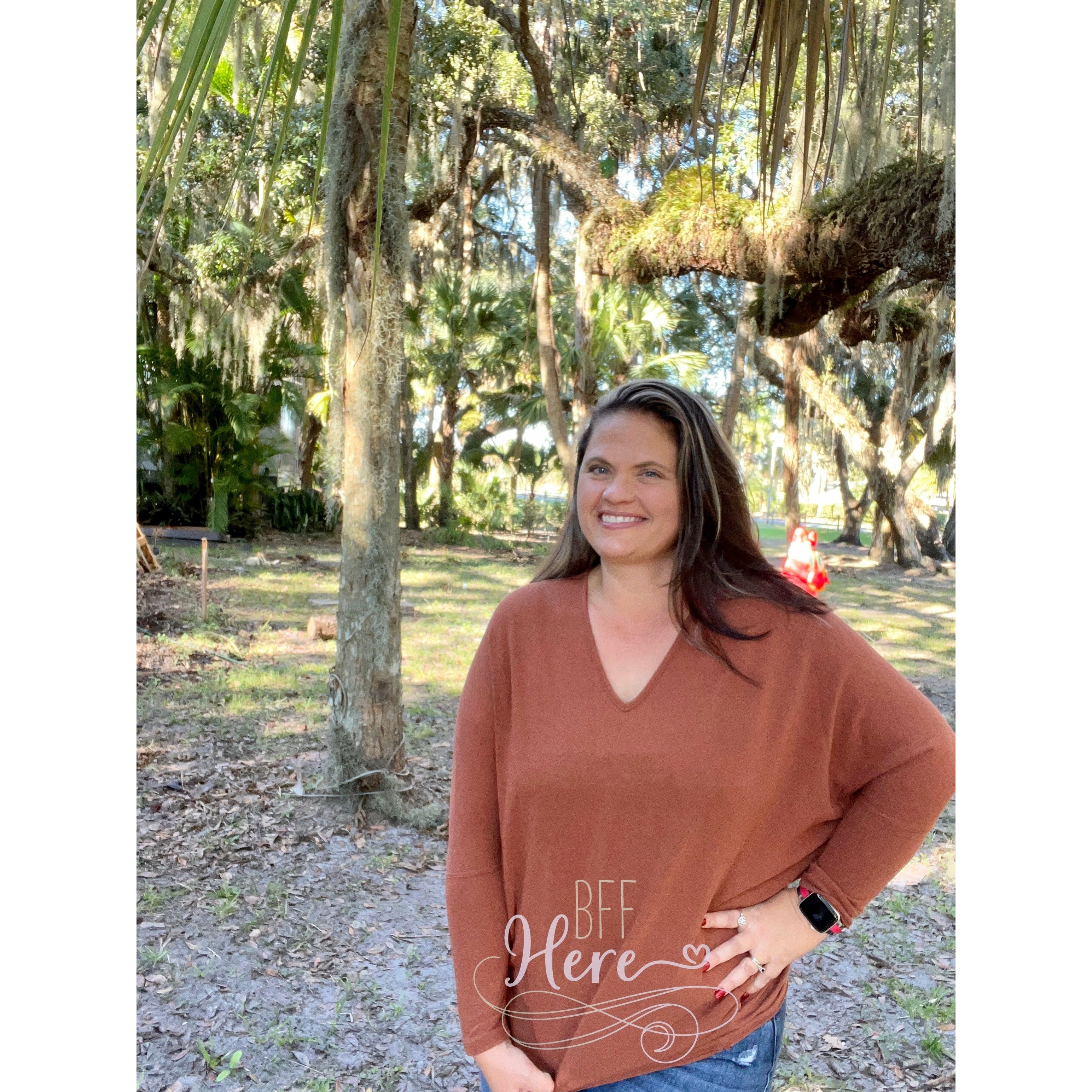 Melanie Dolman Top -- Rust - BFF Here