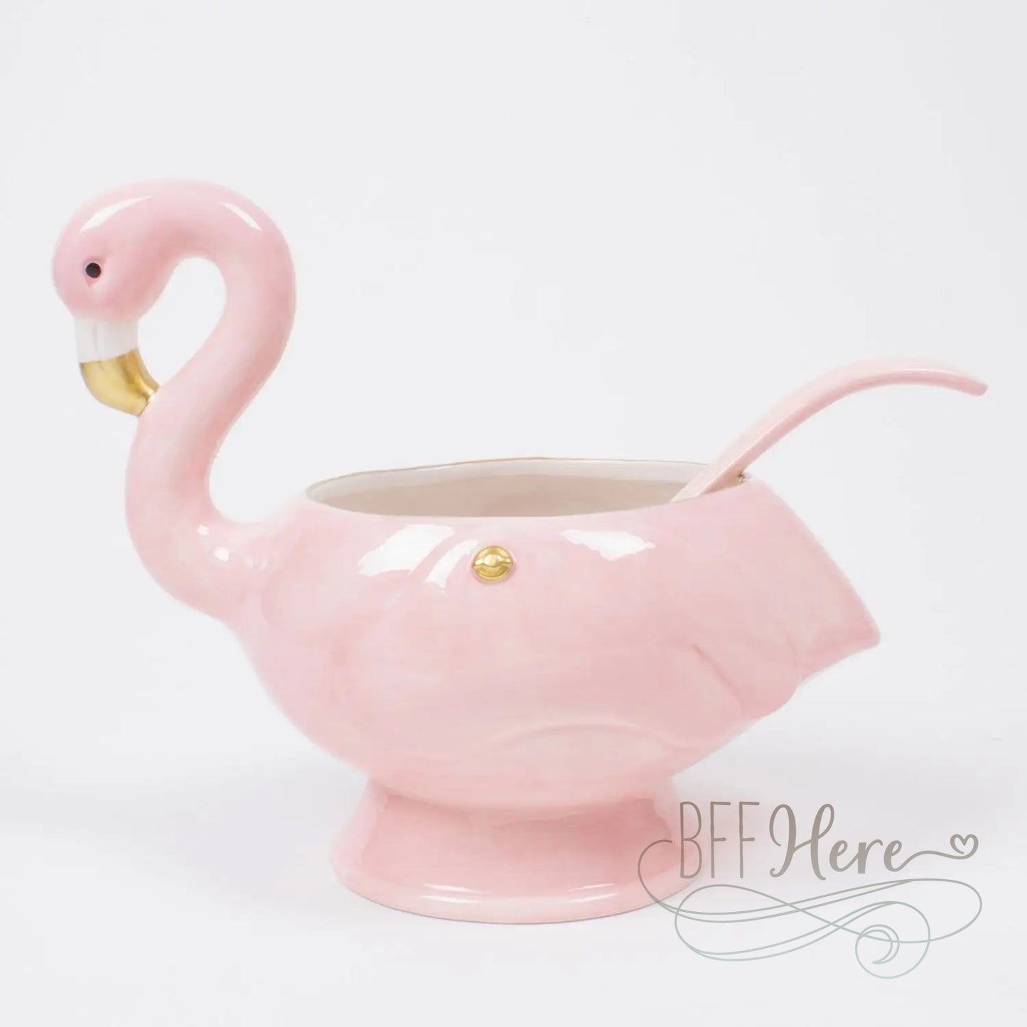 Flamingo Punch Bowl & Ladle - BFF Here