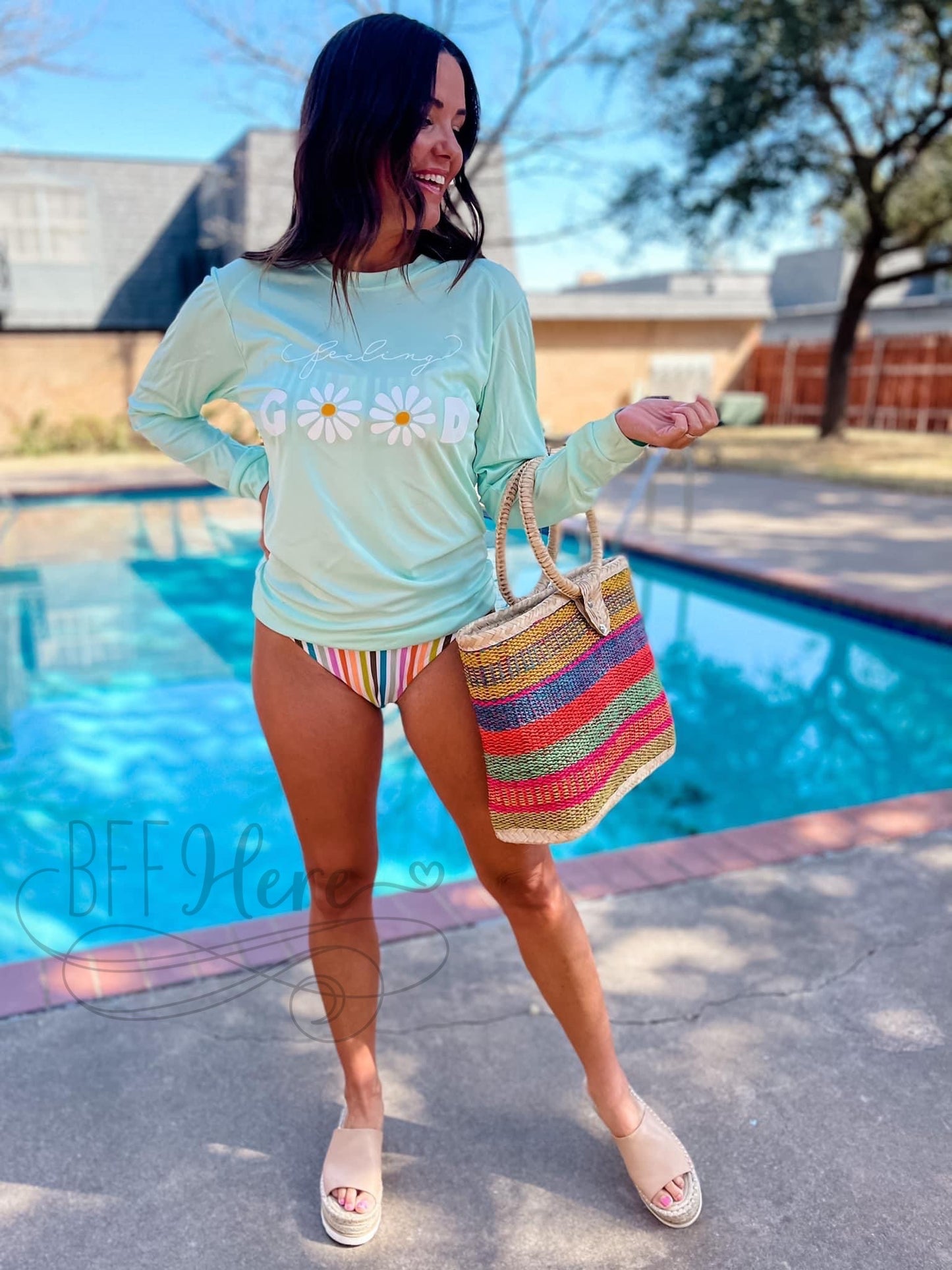 Sunny Feeling Good Swim Shirt - BFF Here