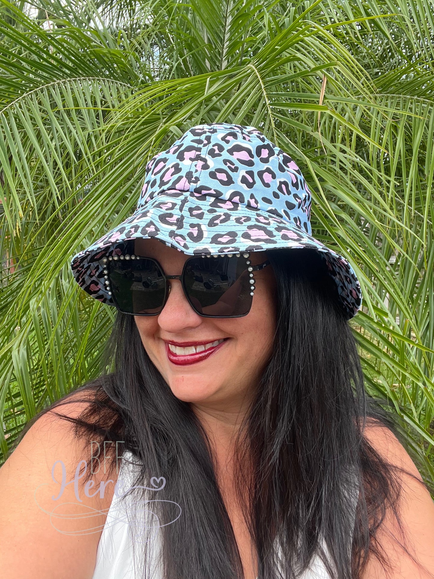 Blue Leopard Bucket Hat - BFF Here