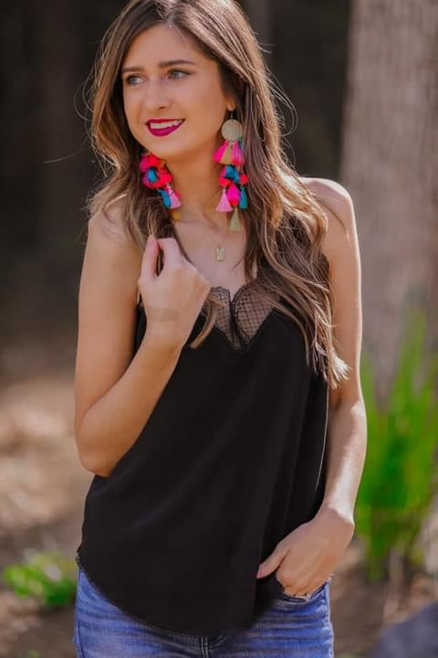 Aria Lace Cami — Black - BFF Here