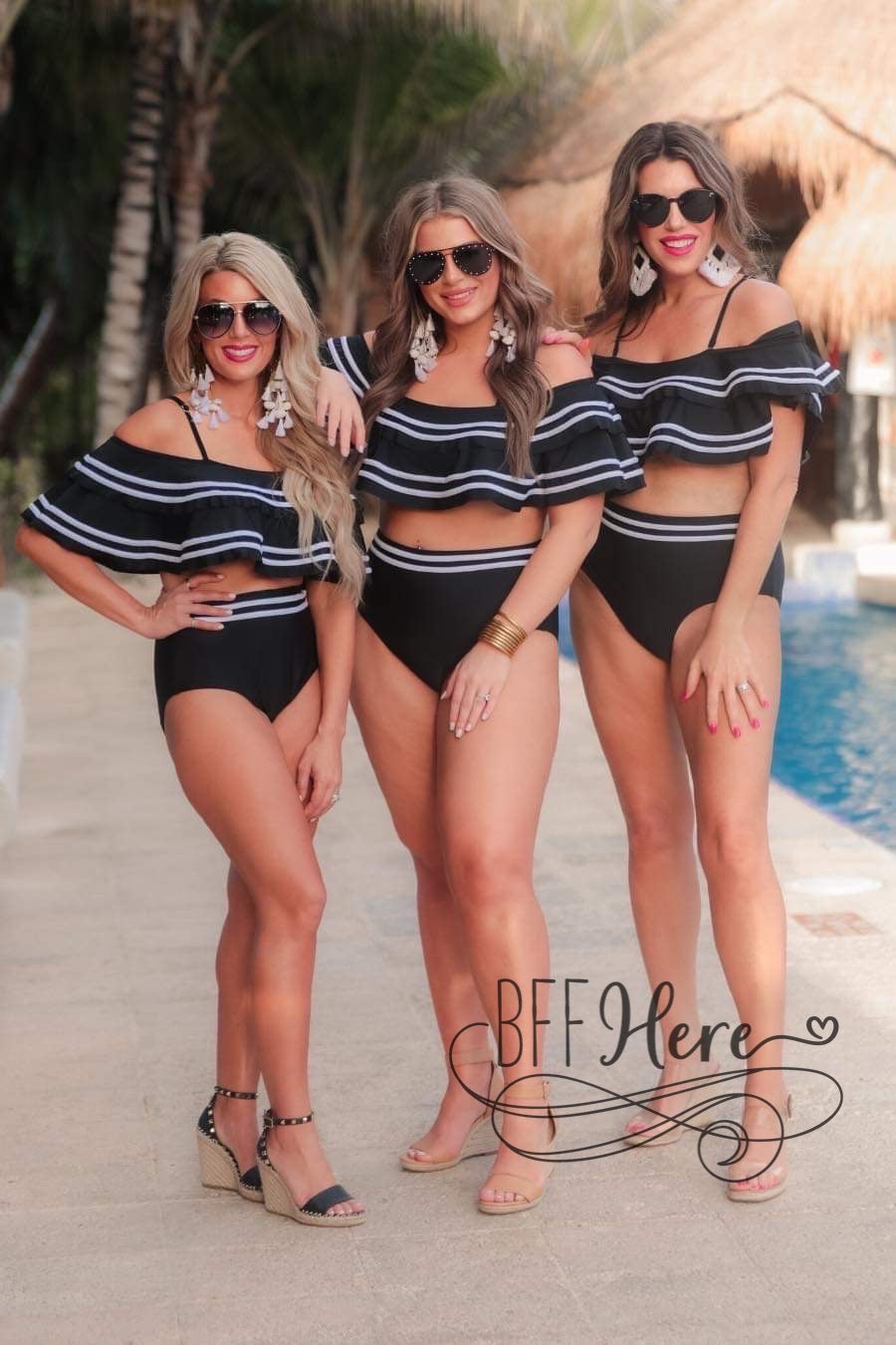 PREORDER—Soaking Up The Sun Ruffle  Swimsuit - BFF Here