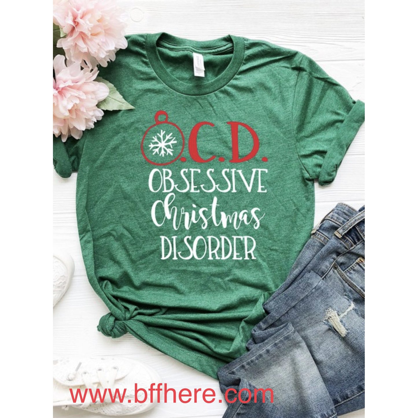 OCD Christmas Graphic Tee - BFF Here