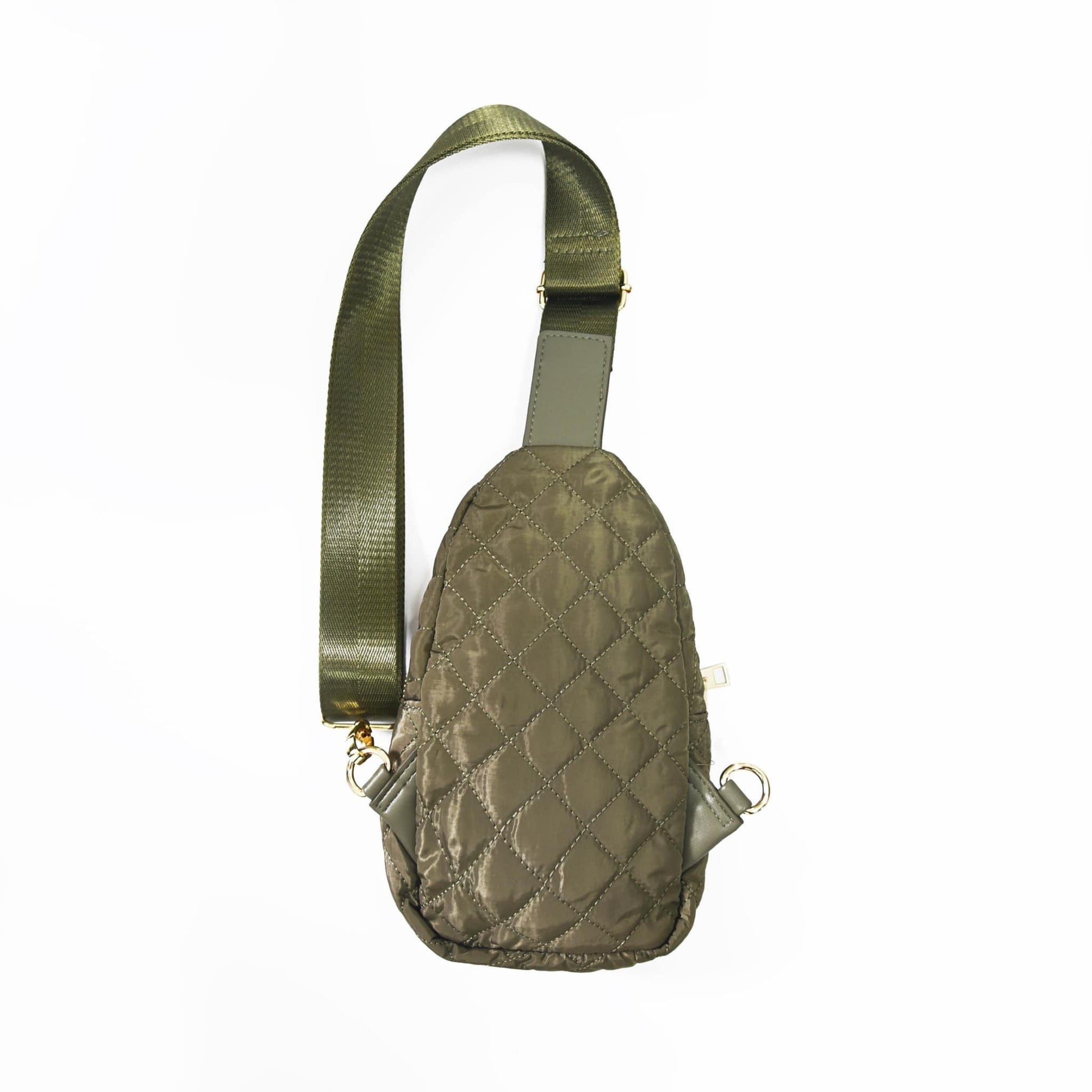 Quilted Puffer Sling — Olive - BFF Here