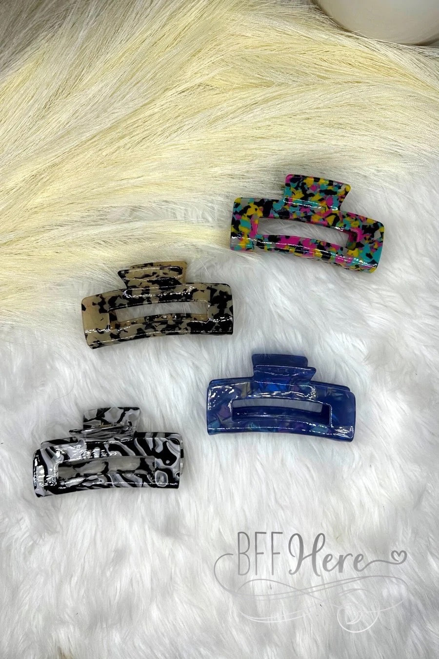 Marble Hair Clip — Choice of Color - BFF Here