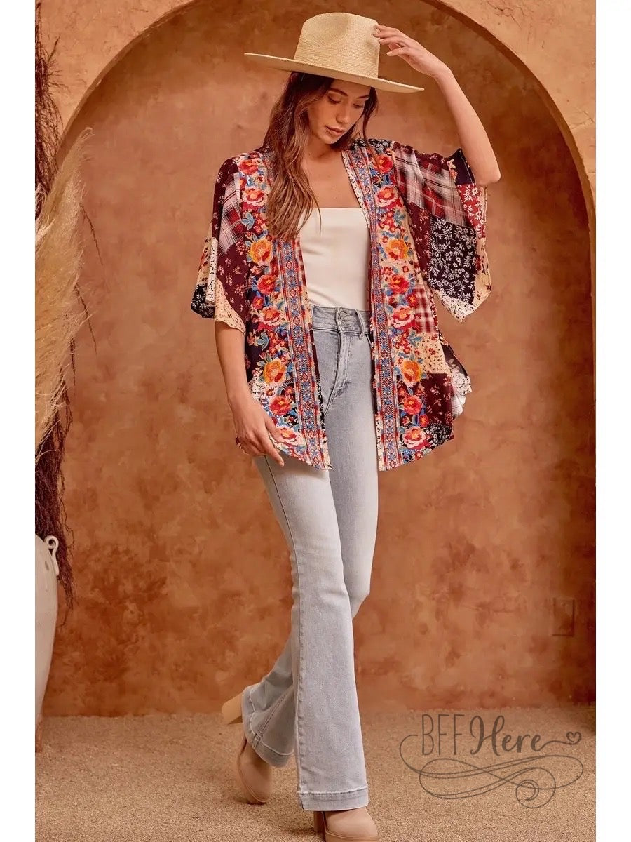 Candace Vibrant Embroidered Cardigan - BFF Here