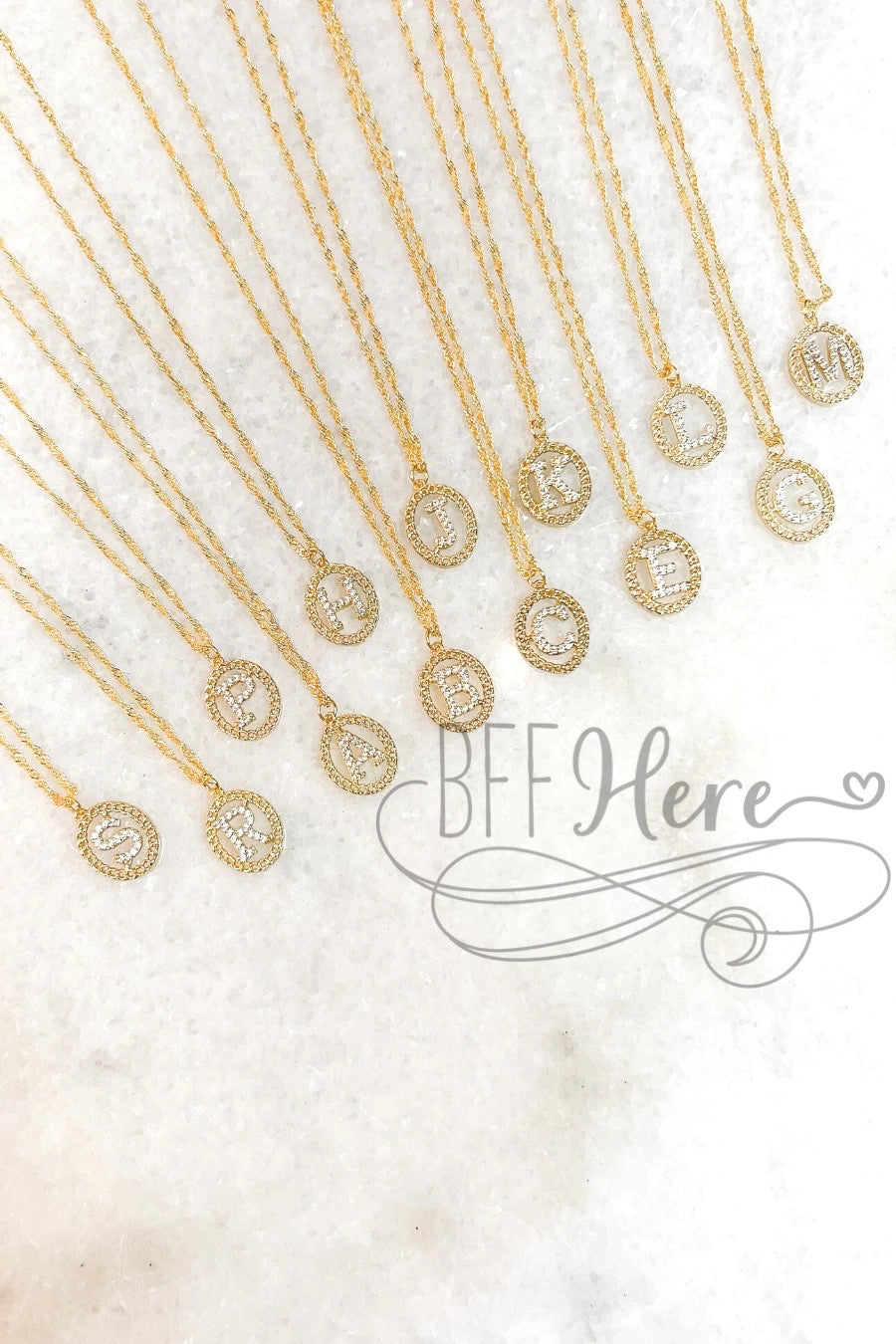 Initial Twist Necklace — Choice of Style - BFF Here