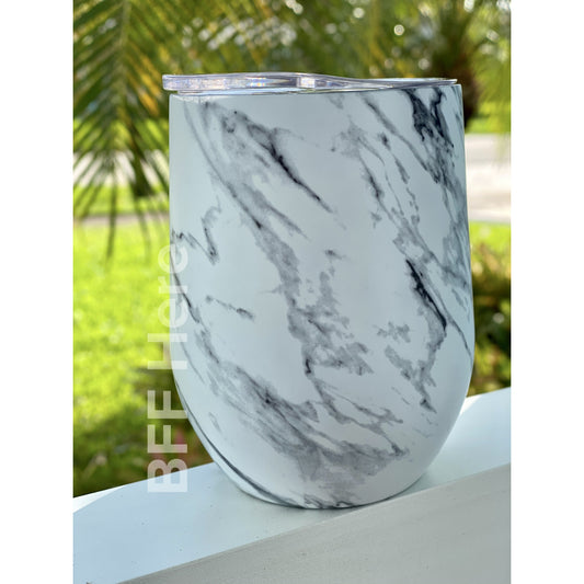 Marble Stemless Wine Cup - BFF Here