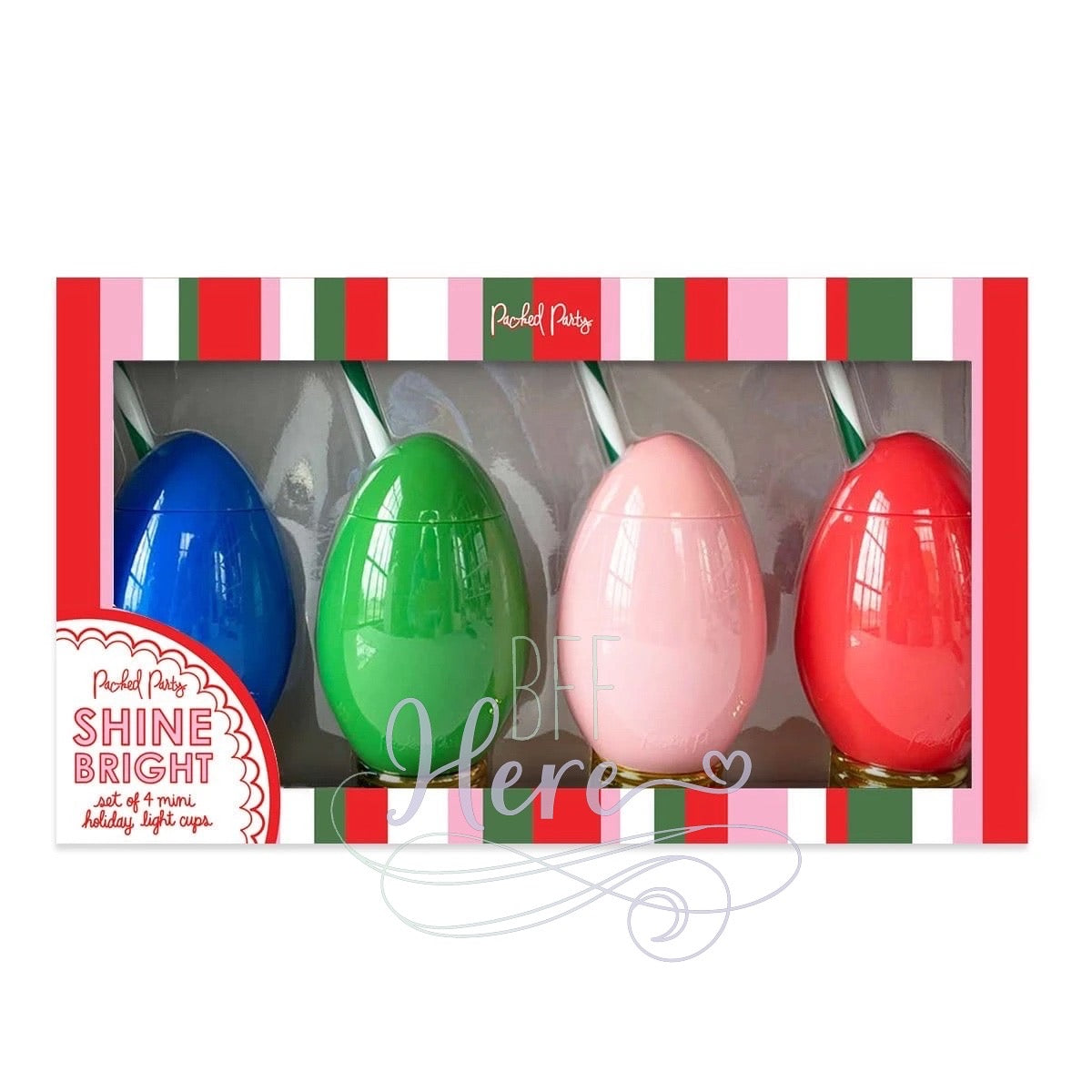 Minglin' Mini Holiday Light Cup Set by Packed Party - BFF Here