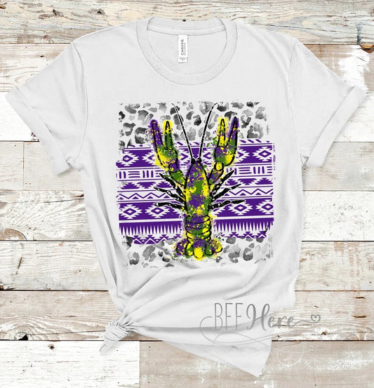 PREORDER—Watercolor Aztec Crawfish T-Shirt - BFF Here