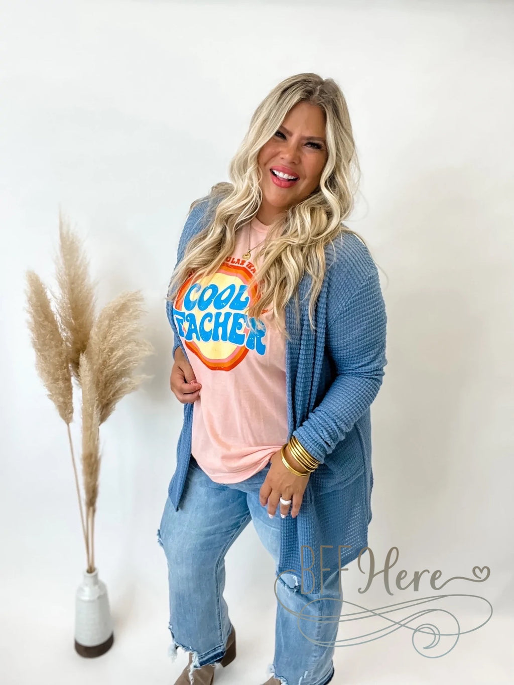 PREORDER—Lola Cardigan—Dusty Blue - BFF Here